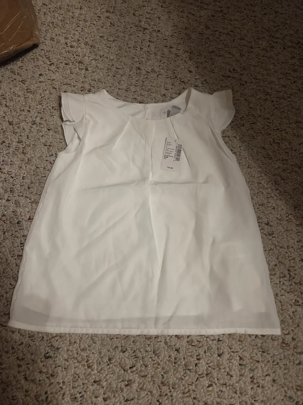 The Children's Place White Flutter Sleeve Blouse